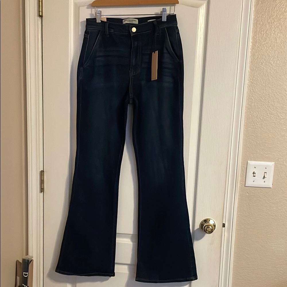 NWT Scotch & Soda The Charm‎ Highest Rise Blue Flare Wide Leg Jeans 4 27 Western